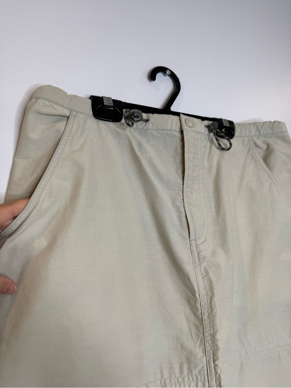 Vintage Utility Cargo Midi Skirt Beige Gorpcore Hiking Outdoor Minimalist Pocket - Picture 3 of 8